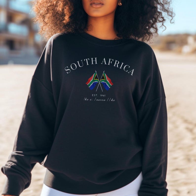 South Africa Flag Sweatshirt Heritage Pullover Crewneck Sweater Gift