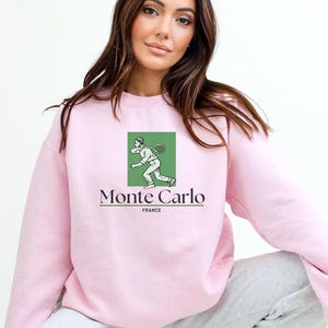 Monte Carlo Sweatshirt  Vintage Inspired Pullover Crewneck France Sweater