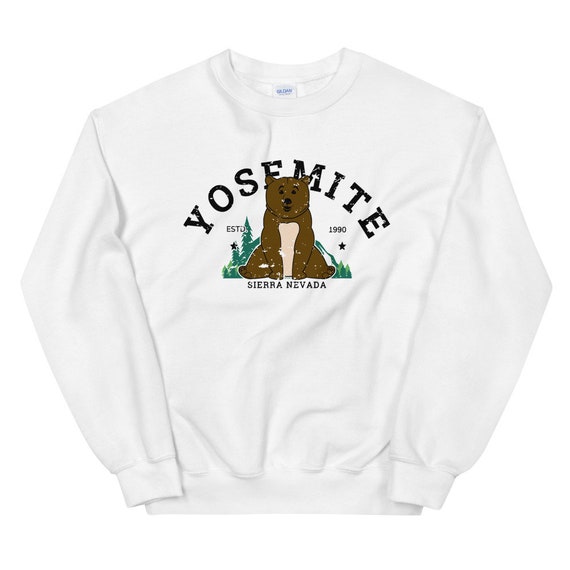 Yosemite Sierra Nevada Unisex Sweatshirt Vintage Style Yosemite Bear Crewneck Sweatshirt Etsy