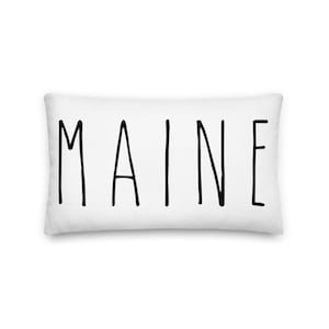 Sierkussen Maine | Decor in boerderijstijl Maine | Woondecoratie Maine | Huisverwarmend cadeau | Vlag van Maine | Airbnb-decoratie | Maine-cadeau