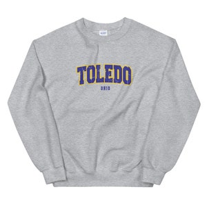 Felpa unisex Toledo Ohio / Felpa girocollo stile vintage Toledo Ohio / Maglietta Toledo / Regalo Toledo Ohio / Regalo per studenti / Felpa Ohio