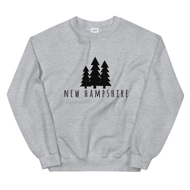 New Hampshire Unisex Sweatshirt | New Hampshire Forest Vintage Style Crewneck Sweatshirt
