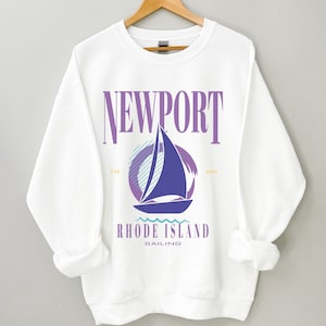 Felpa Newport / Felpa girocollo stile vela Newport Vintage / Felpa unisex Newport Rhode Island