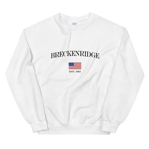 Breckenridge Colorado USA Flag Unisex Crewneck Sweatshirt | Breckenridge Colorado Shirt | Colorado Long Sleeve | Ski Resort | Colorado Gift