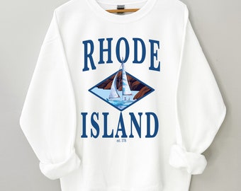 Rhode Island Sailing Sweatshirt: Coastal New England Crewneck