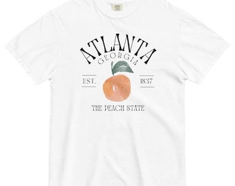 Atlanta Georgia Peach T-shirt: Garment-Dyed Heavyweight Cotton Tee