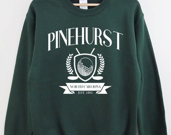 Pinehurst Golf Crewneck Sweatshirt: Vintage Style Unisex Sweater