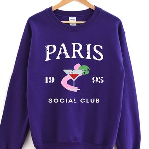 Paris Social Club Sweatshirt: Vintage Style Unisex Crewneck