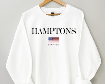 The Hamptons New York Sweatshirt | Hamptons NY American Flag Unisex Shirt | Hamptons NY Shirt | Hamptons Gift | Hamptons Souvenir