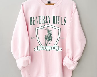 Beverly Hills Polo Club Vintage Sweatshirt | Beverly Hills Unisex Crewneck | Beverly Hills Distressed Shirt