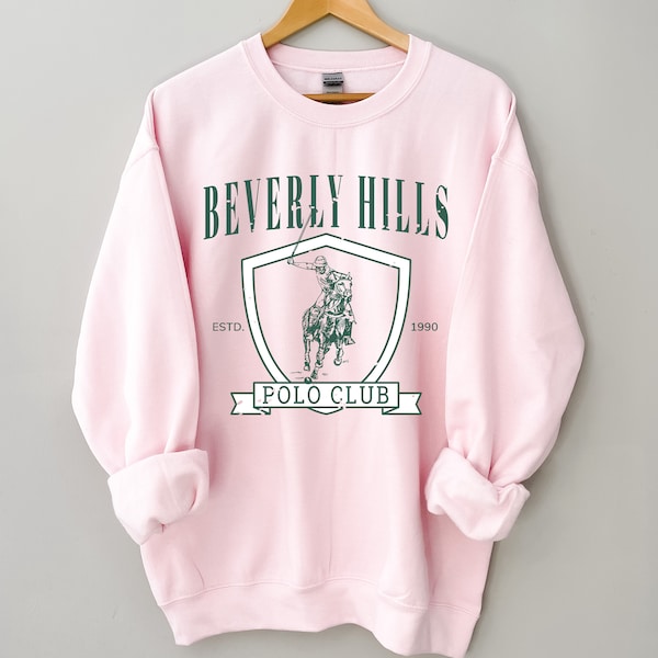 Beverly Hills Polo Club Vintage Sweatshirt | Beverly Hills Unisex Crewneck | Beverly Hills Distressed Shirt