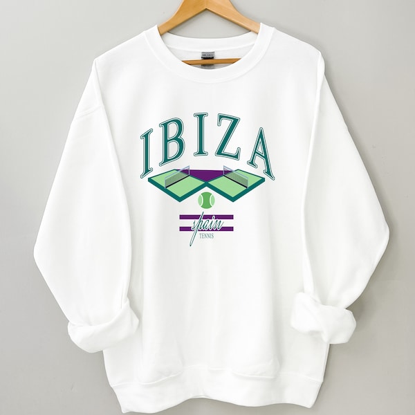 Ibiza Sweatshirt | Ibiza Tennis Unisex Crewneck | Ibiza Spain Shirt