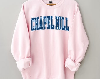 Chapel Hill Varsity-sweater met ronde hals: uniseks trui van katoenmix