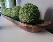 Moss Balls - Decorative Natural Moss Ball - 4 quot Moss - Dough Bowl Decor