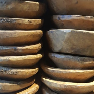 Dough Bowls Wholesale - 5-10-15-20 Handcarved Wood Dough Bowls - Candle Ready