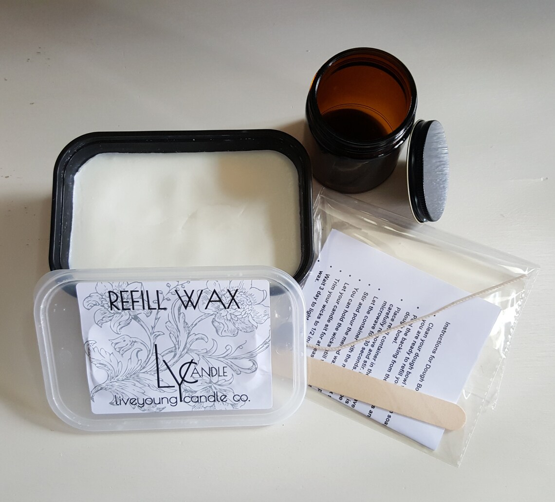 Refill Candle Kit Dough Bowl Candle Refill Soy Wax Candle Etsy