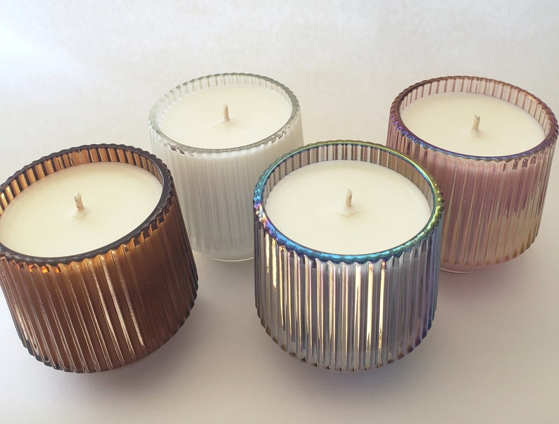 Ribbed Retro Classic Scents Amber Jar Soy Wax Candle image 7