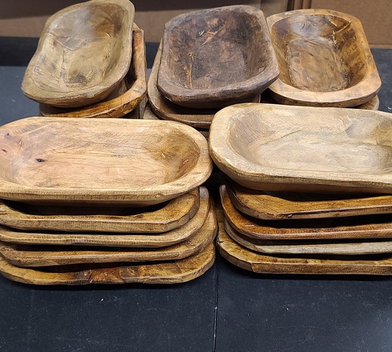 Wholesale Dough Bowls Lots of 25 Deeply Discounted Dough Bowls 7 Dollars  Each NFC Handcarved Wood Bowls 