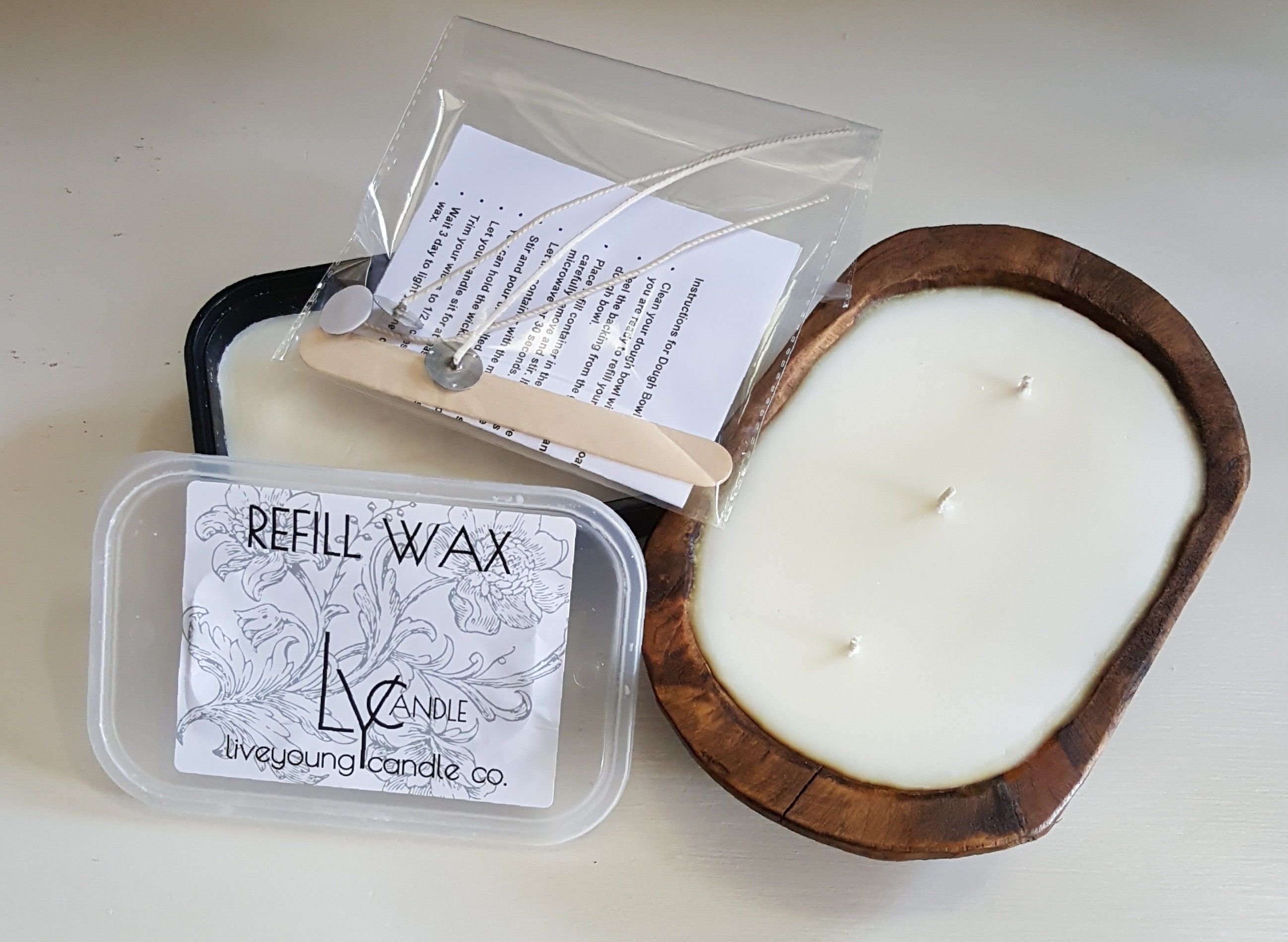 Dough Bowl Candle and Refill Kit Bundle | Make Your Own Candle With T…