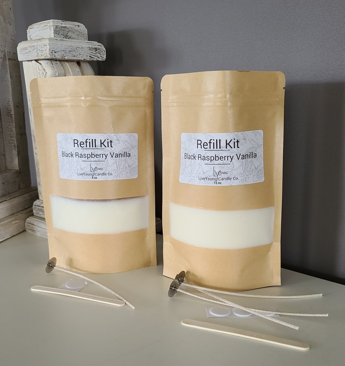 Refill Candle Kit Dough Bowl Candle Refill Soy Wax Candle Etsy