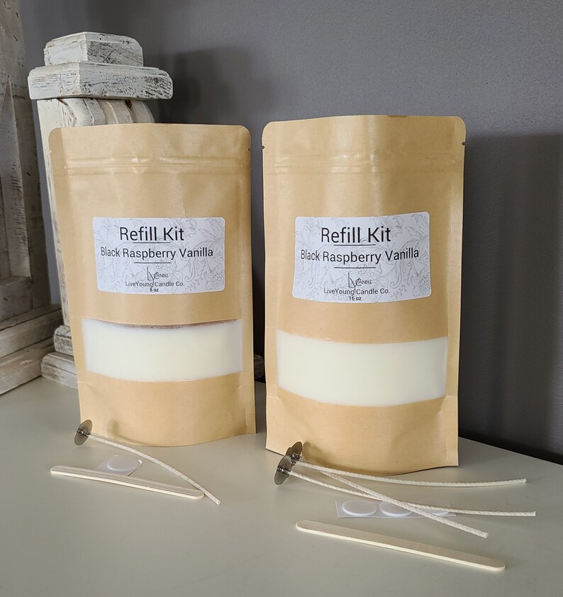 Refill Candle Kit Dough Bowl Candle Refill Soy Wax Candle | Etsy
