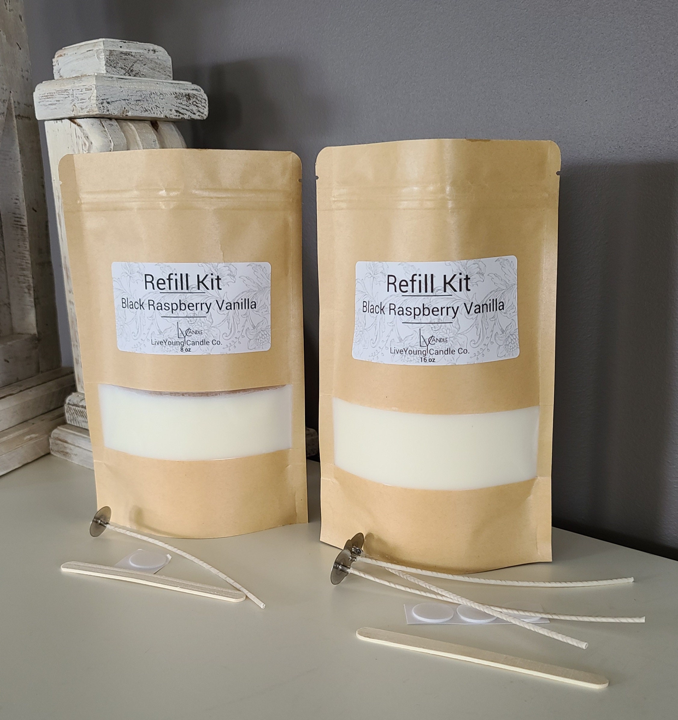 Refill Candle Kit Dough Bowl Candle Refill Soy Wax Candle Etsy