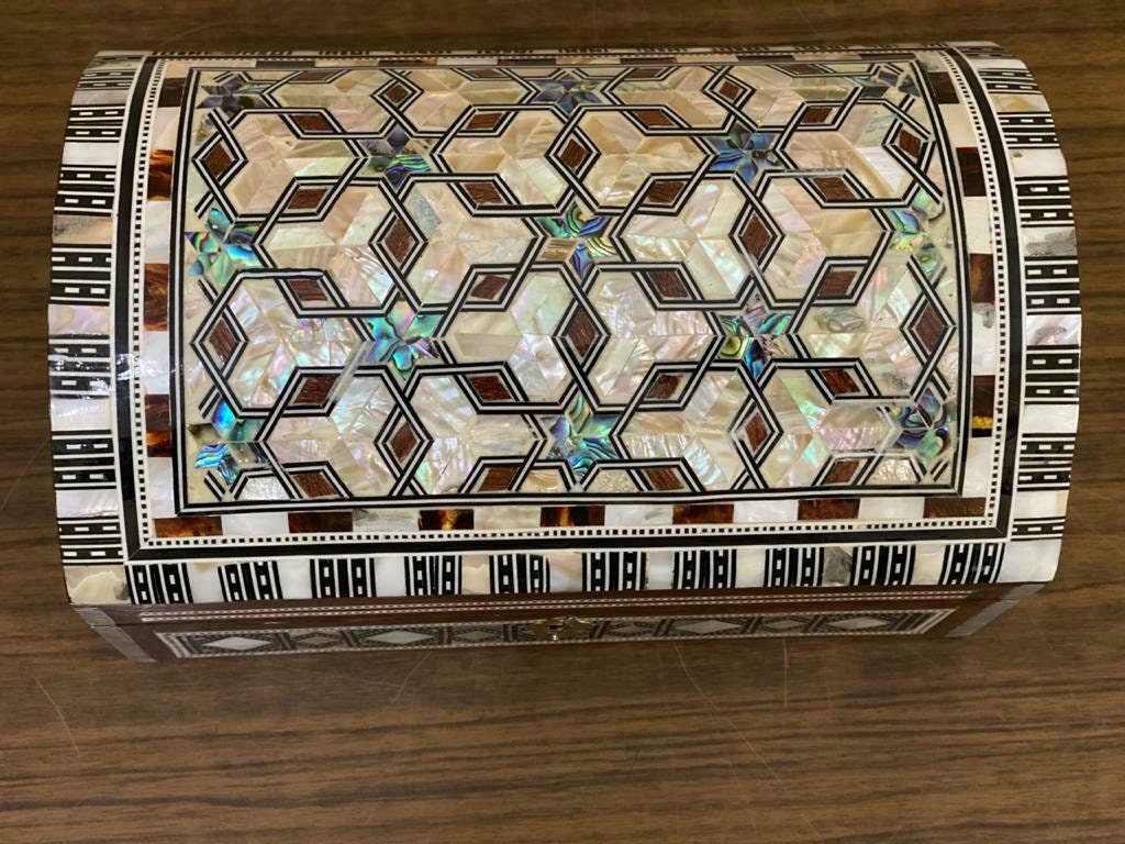 Egyptian Jewelry Box Handmade Inlaid Mother of Pearl Etsy