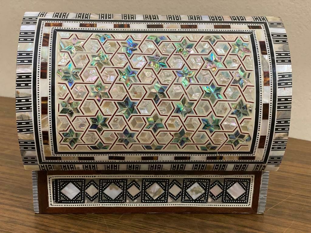 Egyptian Jewelry Box Handmade Inlaid Mother of Pearl Etsy