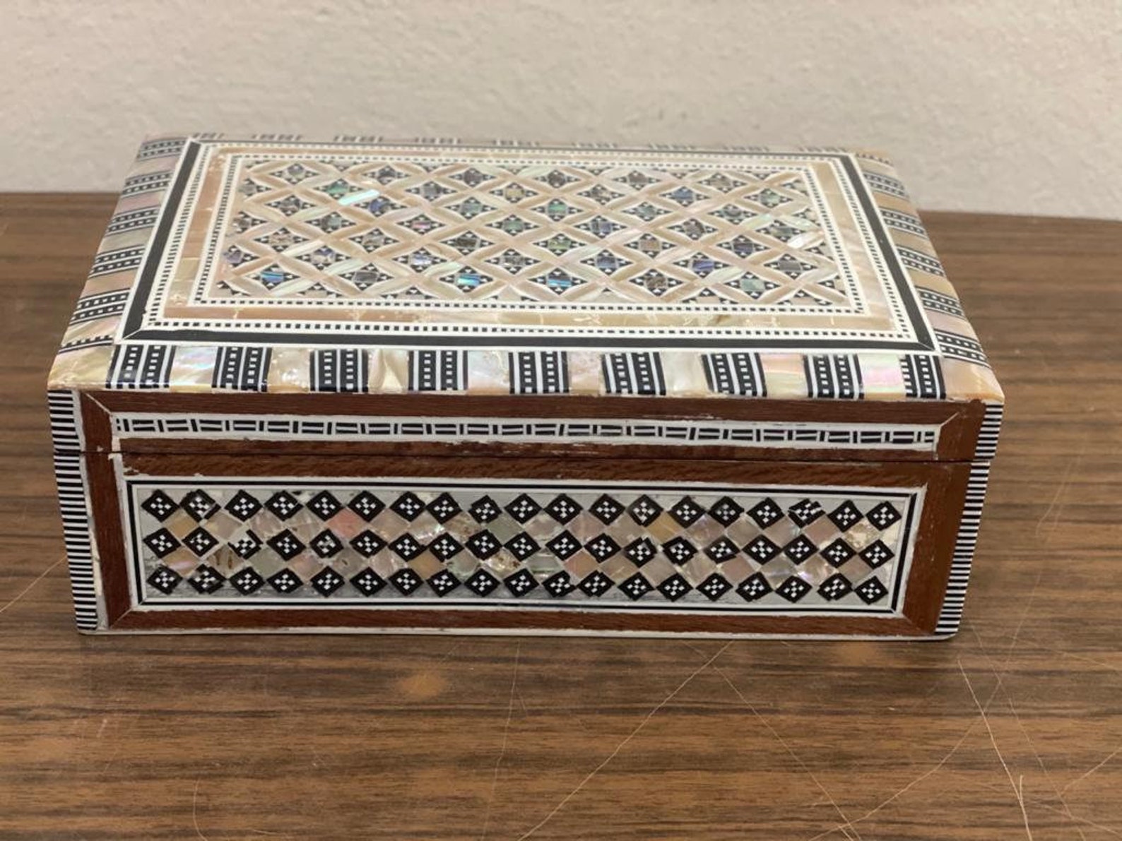 Egyptian Handmade Jewelry Box Inlaid Mother of Pearl Etsy