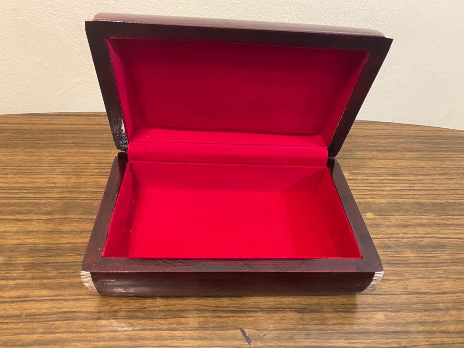 Handmade Wood Jewelry Box Inlaid Shell Etsy