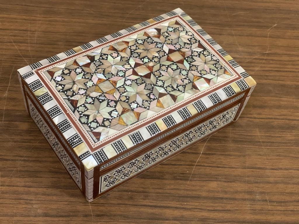 Egyptian Handmade Jewelry Box Inlaid Mother of Pearl Etsy