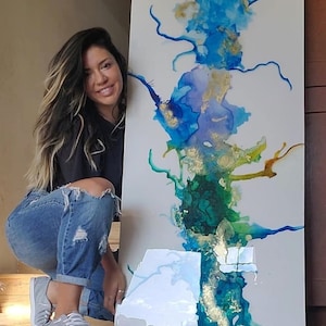 Alcohol ink | resin art | art | gold |Alcohol ink / resin painting /alcohol ink painting | Original Painting / Wall art / painting