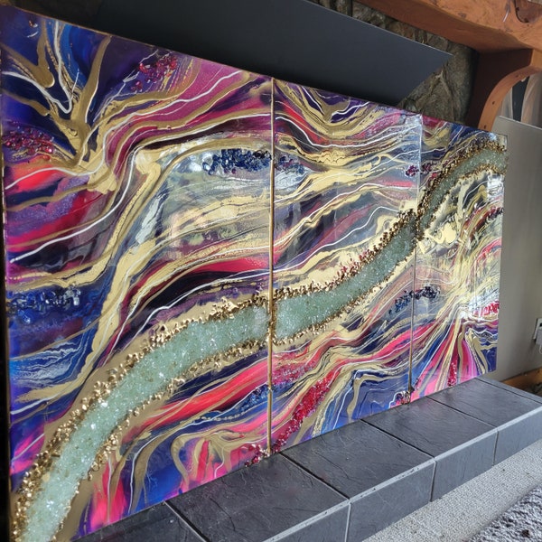 Resin Geode Wall Art Etsy