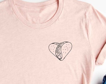 Two Taco Heart Naughty Lesbian Shirt, Lesbian Taco Funny Shirt, Subtle Lesbian Girlfriend Gift, Gay Bachelorette, Sexy Lesbian Wedding Gift