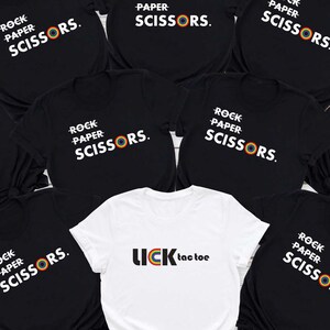 Camisa para despedida de solteira lésbica com tema pedra, papel e tesoura, camiseta para duas noivas lésbicas, camiseta para despedida de solteira LGBTQIA+