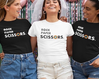 Lesbian Bachelorette Party Shirt Rock Paper Scissors Shirt, Lesbian Pride Shirt Two Brides Bridal Party Gift, Bridesmaid Lesbian Bride Shirt