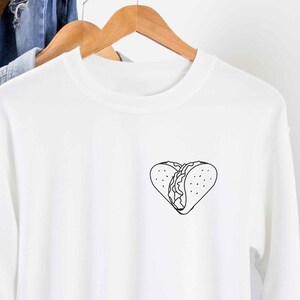 Two Taco Hearts Funny Lesbian Christmas Sweatshirt, Lesbian Taco Naughty Sweater, Lesbian Girlfriend Wife Gift, Subtle Lesbian Taco Sweater