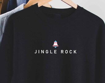 Jingle Rock Transgender Christmas Sweatshirt, Transgender Holiday Sweater, Subtle Trans Pride Xmas Sweater, Transgender Queer Xmas Sweater