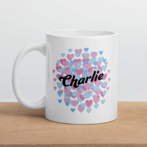 Transgender Custom Name Coffee Mug For Trans Flag Color Mug Trans Coming Out Mug, Trans Pride Birthday Gift For Transgender Name Change Gift