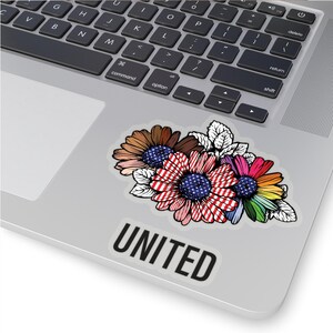 Adesivo bandiera United LGBTQ Bipoc USA, Orgoglio gay USA, Orgoglio nero, Orgoglio americano, Bandiera arcobaleno dell'orgoglio del progresso, Black Lives Matter, Diversità