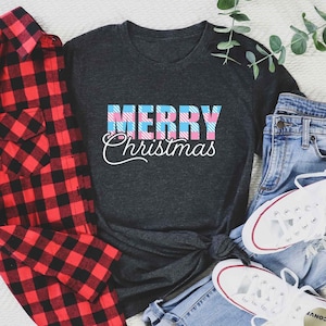 Transgender Flag Merry Christmas Shirt, Subtle Trans Pride Xmas Shirt For Trans Christmas Gift For Transgender Pride Flag Christmas T-Shirt
