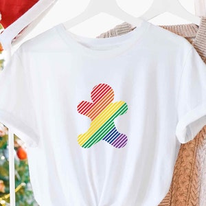 Rainbow Cookie Gay Christmas Shirt, LGBTQ Gay Pride Xmas Tee, Subtle Gay Pride Holiday Gift, Queer Rainbow Xmas Cookie Tee, Gay Xmas Decor