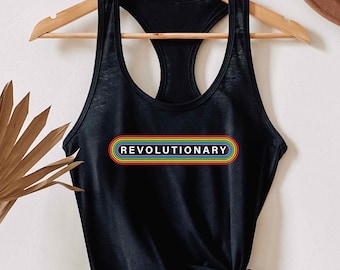 Revolutionary LGBTQ Pride Rainbow Queer Tank Top, Gay Pride Tank Top, Gay Top, LGBTQ Tee, Queer Lesbian Tank, Gay Unisex Tank, Queer Tee