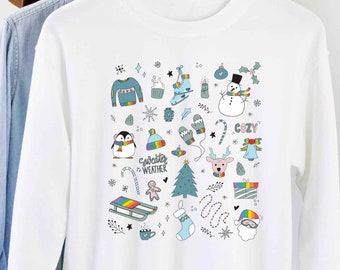 Sublte LGBTQ Gay Pride Christmas Icon Sweatshirt, Rainbow Pride Xmas Sweater, Gay Holiday Sweater, Lesbian Pride Sweater, Queer Xmas Sweater