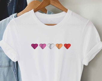 Bandera lésbica Taco Corazón Camisa del Orgullo LGBTQ, Camisa divertida del Orgullo Lésbico, Orgullo Lésbico sutil, Taco de bandera lésbica, Camisa unisex de mujeres gay queer