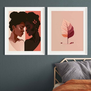 Lesbische kunst aan de muur voor LGBTQ Home Decor voor queer Art Print voor lesbisch koppel cadeau voor lesbienne Home Decor voor lesbienne Art Print Lesbian Pride