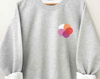 Lesbian Flag Flower Pride Sweater, Lesbian Pride Sweater, Subtle Lesbian Pride, Queer Lesbian Flag LGBTQ Sweater, Queer Women Gay Clothing