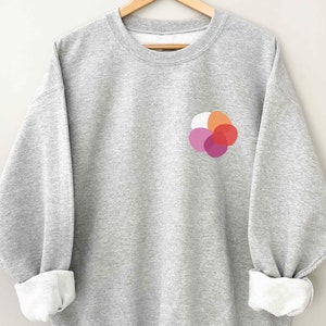 Lesbian Flag Flower Pride Sweater, Lesbian Pride Sweater, Subtle Lesbian Pride, Queer Lesbian Flag LGBTQ Sweater, Queer Women Gay Clothing