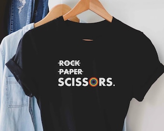 Koszulka z napisem „Lesbijska duma”, Koszulka LGBTQ, Zabawna koszulka dla lesbijek, Koszulka z napisem „Rock Paper Scissors Pride Month”, Koszulka z napisem „Gay Pride”, Koszulka z napisem „Lesbijska duma”, Koszulka „Queer”