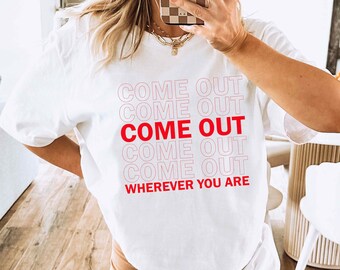 Camisa del orgullo LGBTQ Camisa del orgullo gay para la camiseta del orgullo lésbico para la camiseta gay que sale del armario para la camisa queer Camiseta LGBT Camisa lesbiana que sale